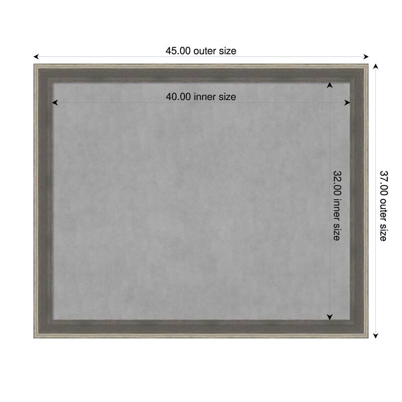 Amanti Art Cottage Grey Silver Framed - 45 x 37 in