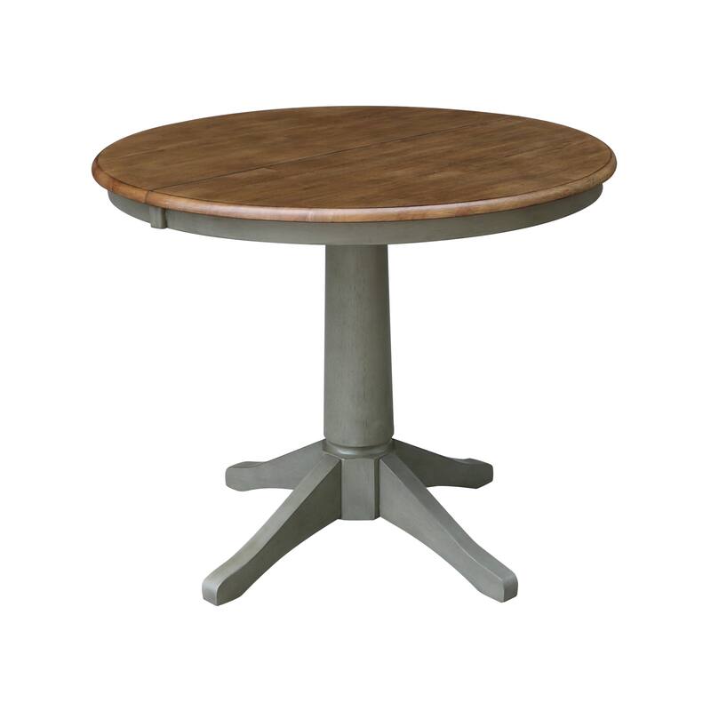 36" Round Extension Dining Table With 2 San Remo Chairs - Set of 3 Pieces