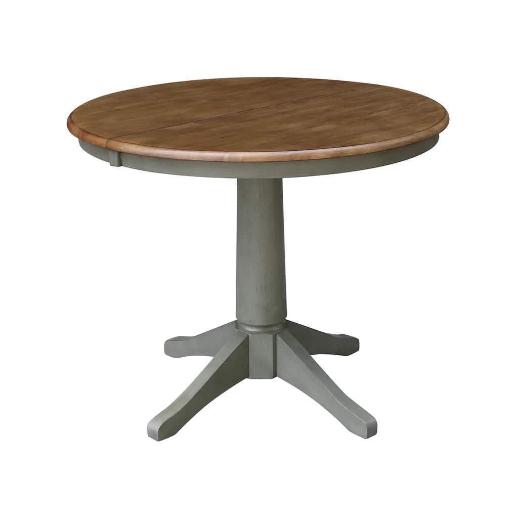 36" Round Top Pedestal Table w/12" Leaf