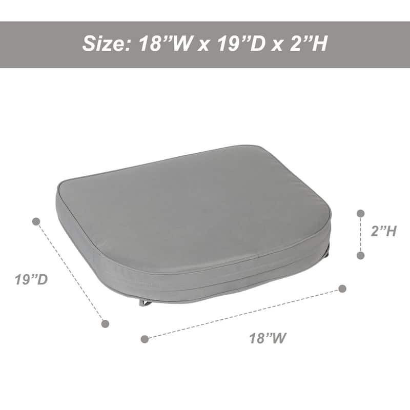 Aoodor Outdoor Chair Cushion Soft and Fade-resistant Polyester Set of 2 - 18''x19''