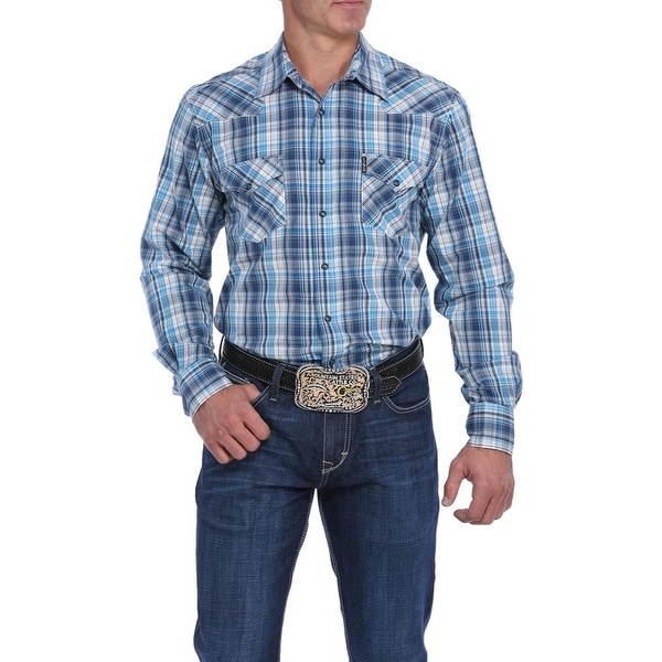 Download Shop Cinch Western Shirt Mens Long Sleeve Snap Front Plaid ...