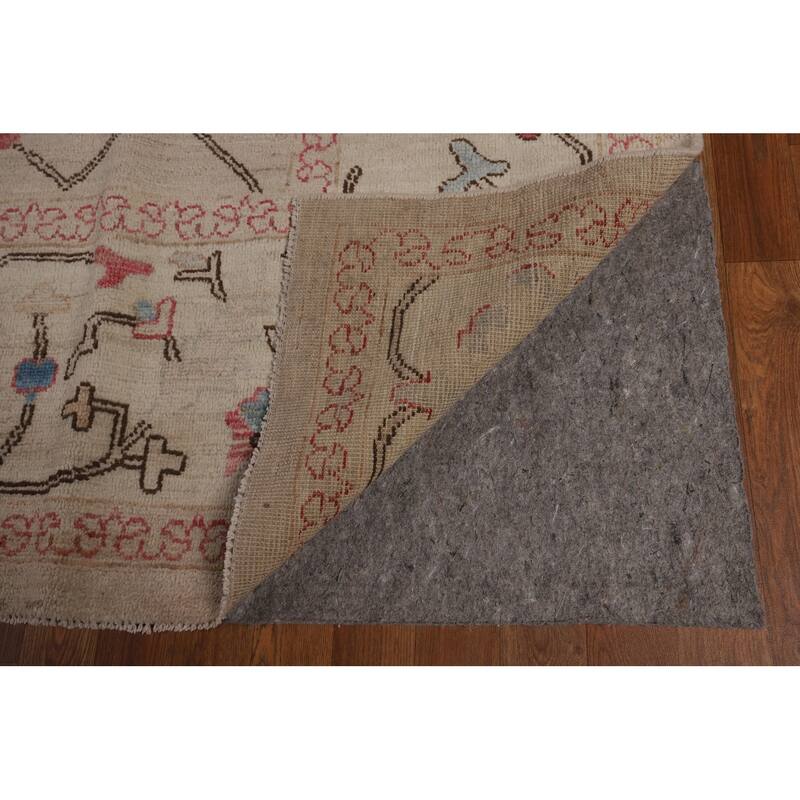 Vegetable Dye Oushak Oriental Large Area Rug Handmade Wool Carpet - 9'11"x 13'10"