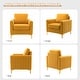 preview thumbnail 30 of 43, Ganymedes Modern Velvet Accent Arm Chair with Golden Legs by HULALA HOME