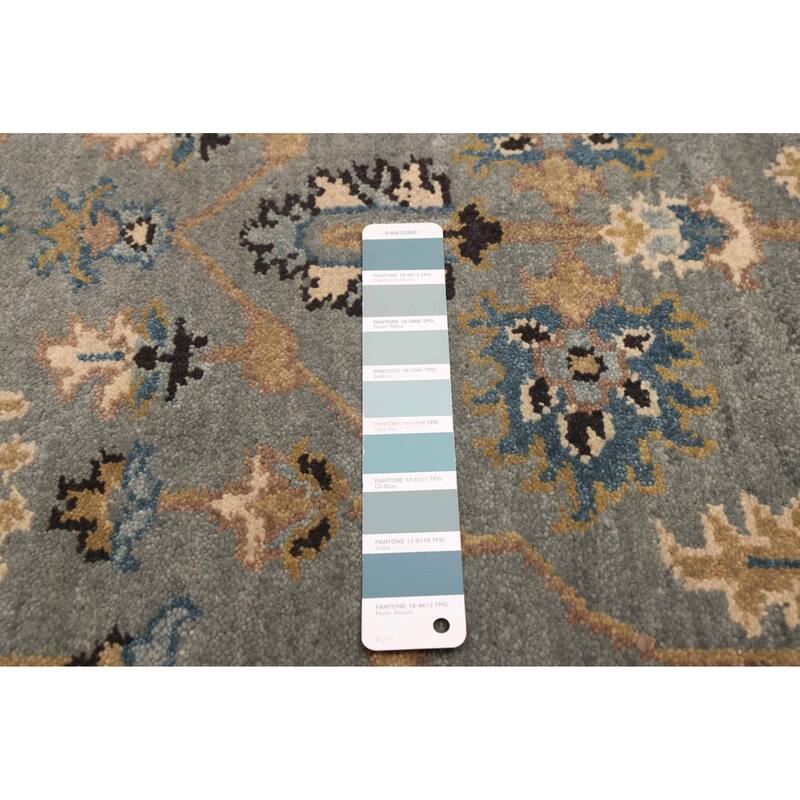ECARPETGALLERY Hand-knotted Finest Agra Jaipur Teal Wool Rug - 2'6 x 7'9