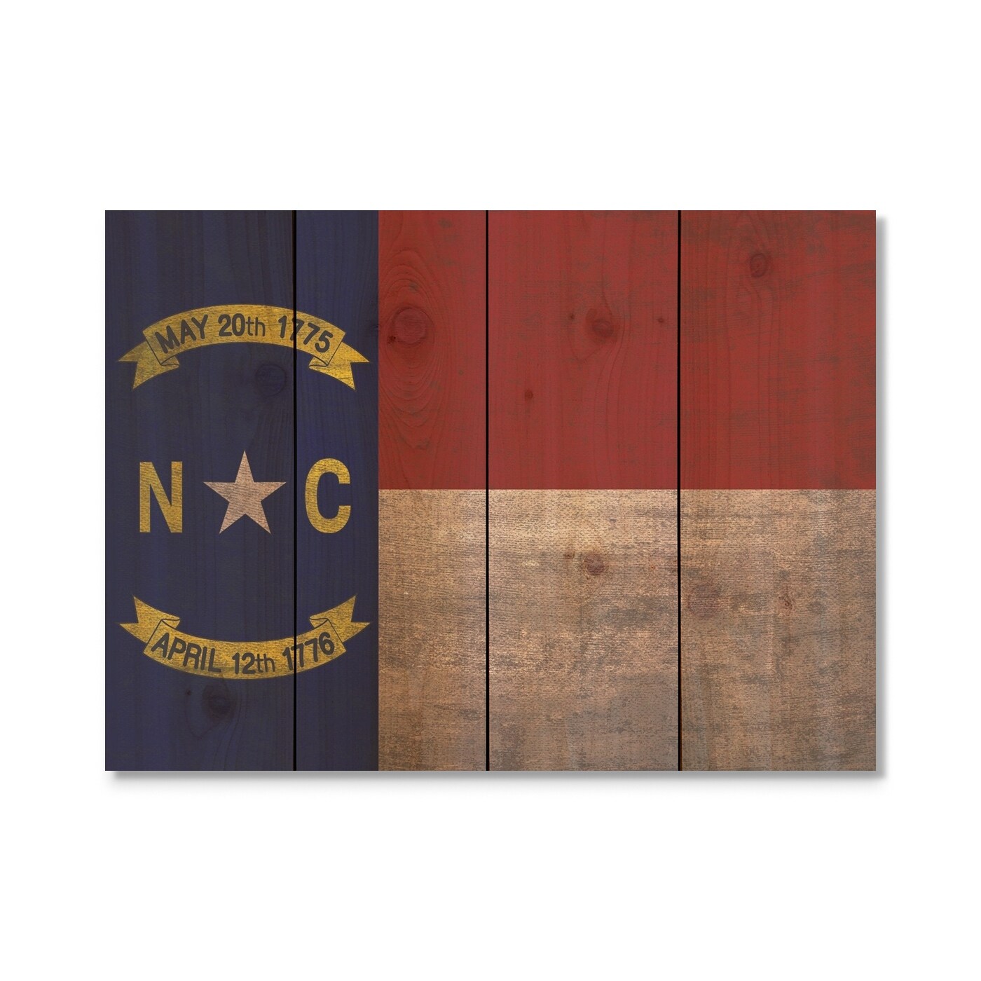 Shop North Carolina State Flag On Wood Indoor And Outdoor Safe