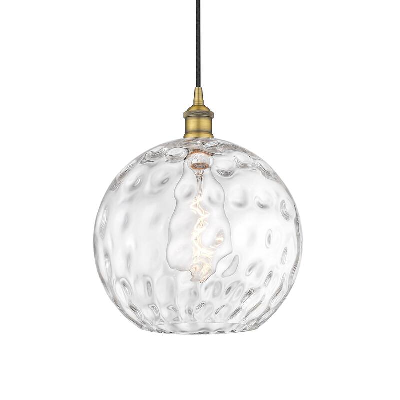 Innovations Lighting 616-1P-15-12 Athens Pendant Athens 12" Wide - Brushed Brass / Clear Water Glass