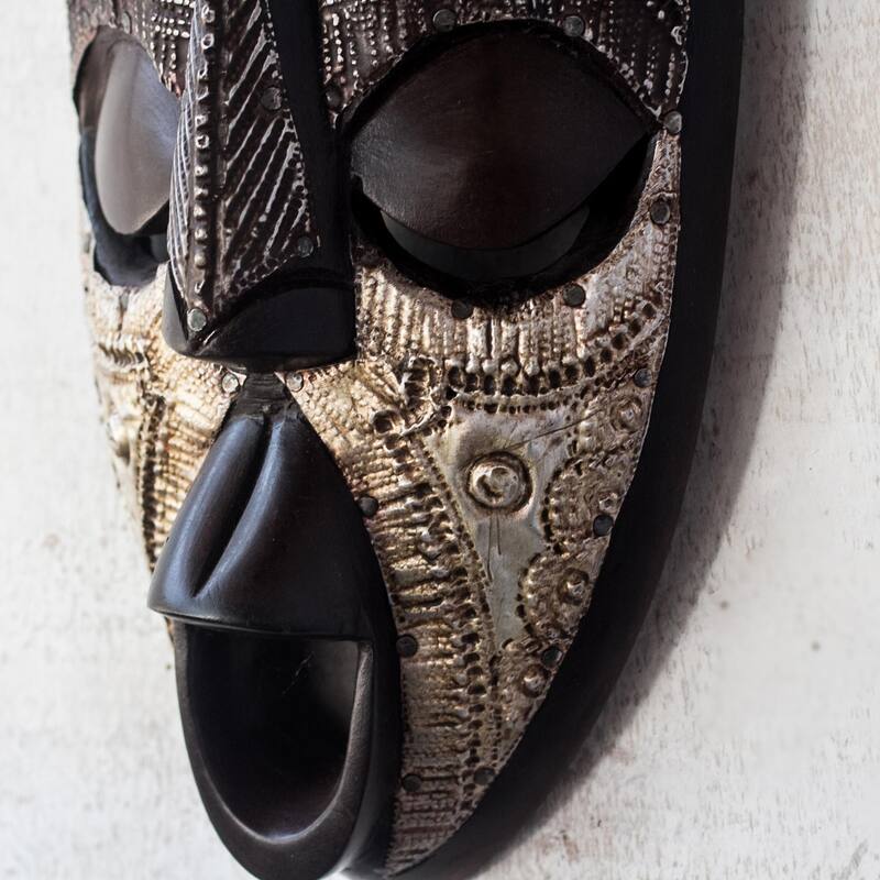 Novica Handmade Cocoa Head African Wood Mask
