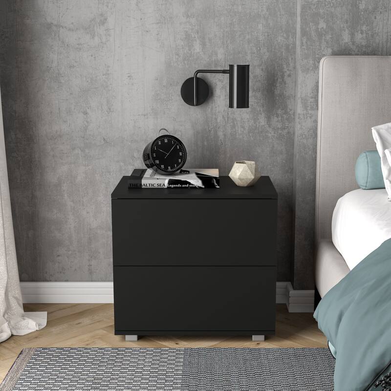 Polifurniture Madison Modern 2 Drawer Nightstand