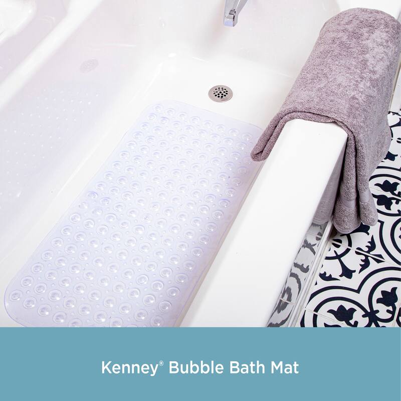 Kenney Bubble Bath, Shower, and Tub Mat, 15.25" W x 30.75" L