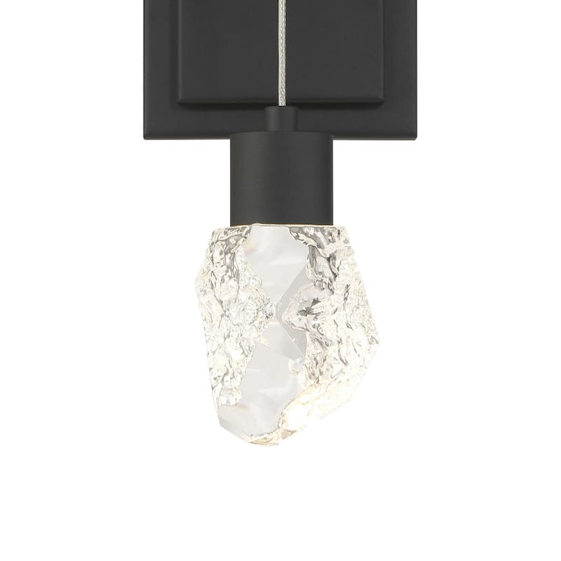 Kovacs P1535-L Kosmyc 11" Tall LED Wall Sconce with Rock Crystal Glass