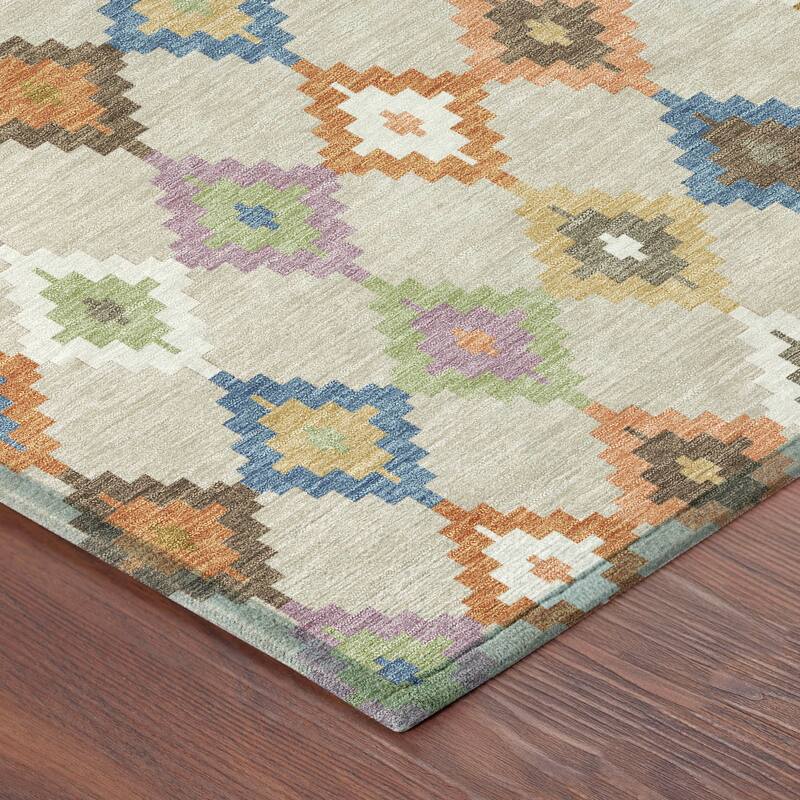 Machine Washable Indoor/ Outdoor Global Ahmet Chantille Rug