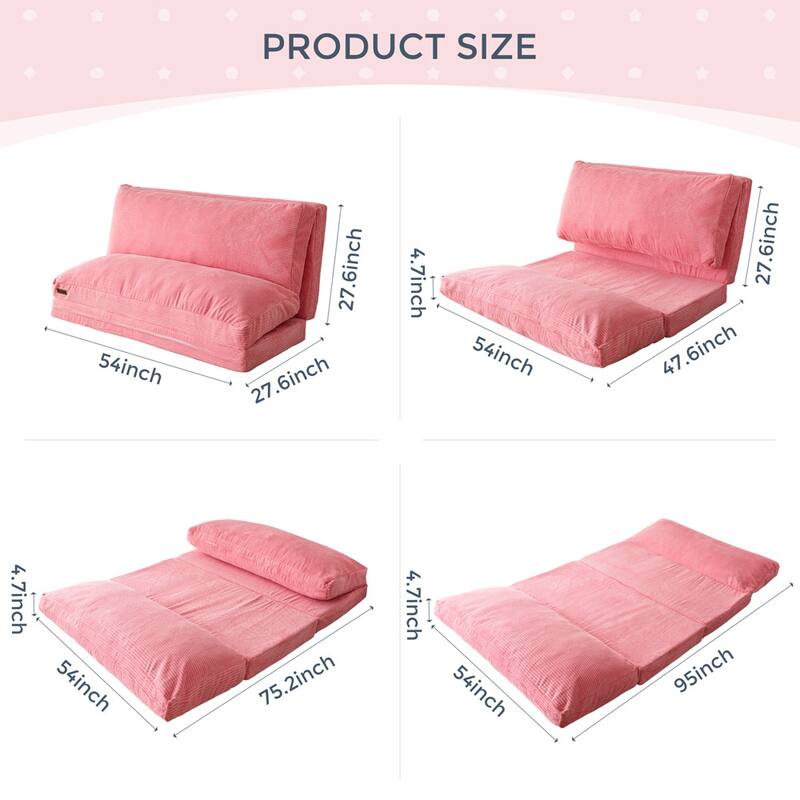 Corduroy Bean Bag Folding Sofa Bed