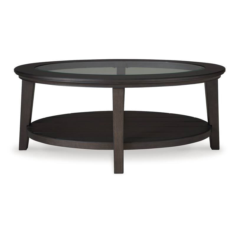 Signature Design by Ashley Celamar Dark Brown Coffee Table - 47.88"W x 34"D x 20.13"H