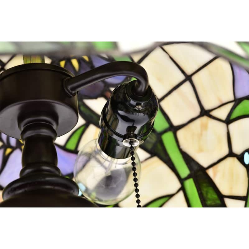 Tiffany-style Iris Table Lamp