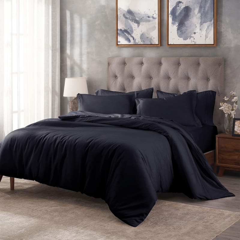 Superior Egyptian Cotton 400 Thread Count Solid Duvet Cover Set