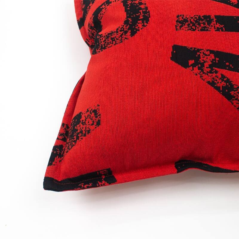 Jiti Indoor Modern Geometric Numbers Patterned Cotton Accent Square Throw Pillows 20 x 20