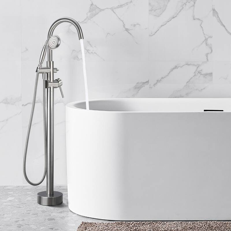 Vanityfair Floor Mount Freestanding Bathtub Faucet Tub Filler with Hand Shower