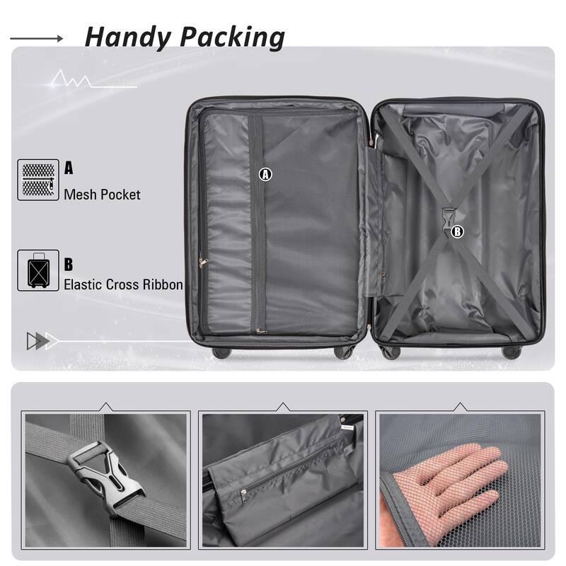 Luggage Sets 2 Piece Suitcase Set 20/24, Carry on Luggage Airline ...