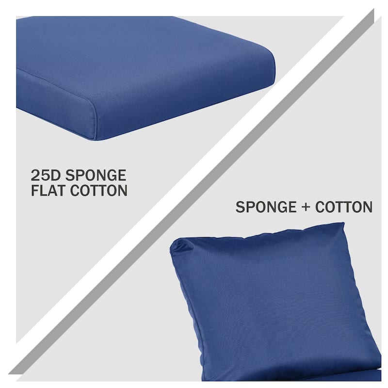 Aoodor Outdoor Chair Cushions Set, Water Resistant Deep Seat Cushions