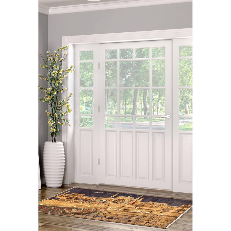 ECARPETGALLERY Hand-knotted Teimani Brown Wool Rug - 2'8 x 4'8