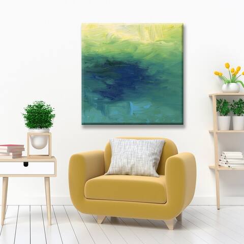 Blue Waters' Abstract Canvas Wall Décor by Karen Moehr