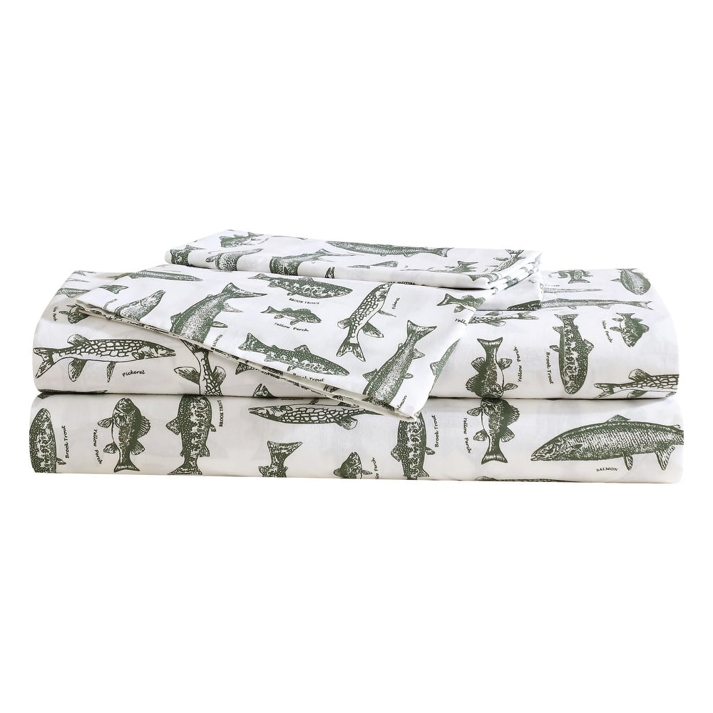 Eddie Bauer Soft & Breathable Cotton Percale Deep-Pocket Sheet Set