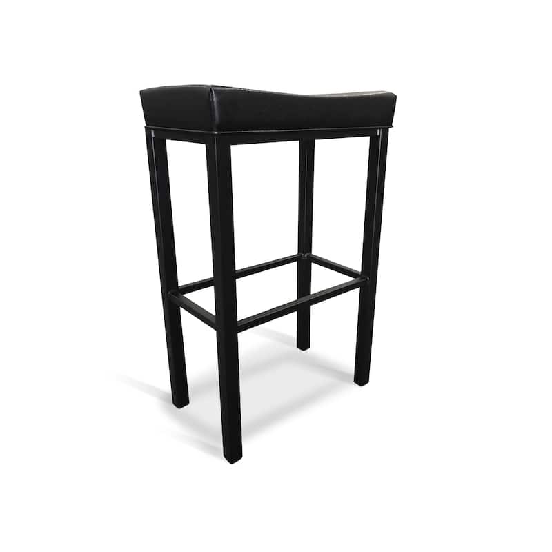 Tempo Furniture Soho Backless Stationary 26" Counterstool/30" Barstool Matte Black Powder Coat Finish by Furnish Theory - Counter Height - Matte Black & Black