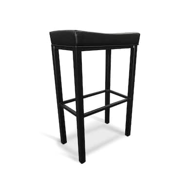 Tempo Furniture Soho Backless Stationary 26" Counterstool/30" Barstool Matte Black Powder Coat Finish by Furnish Theory
