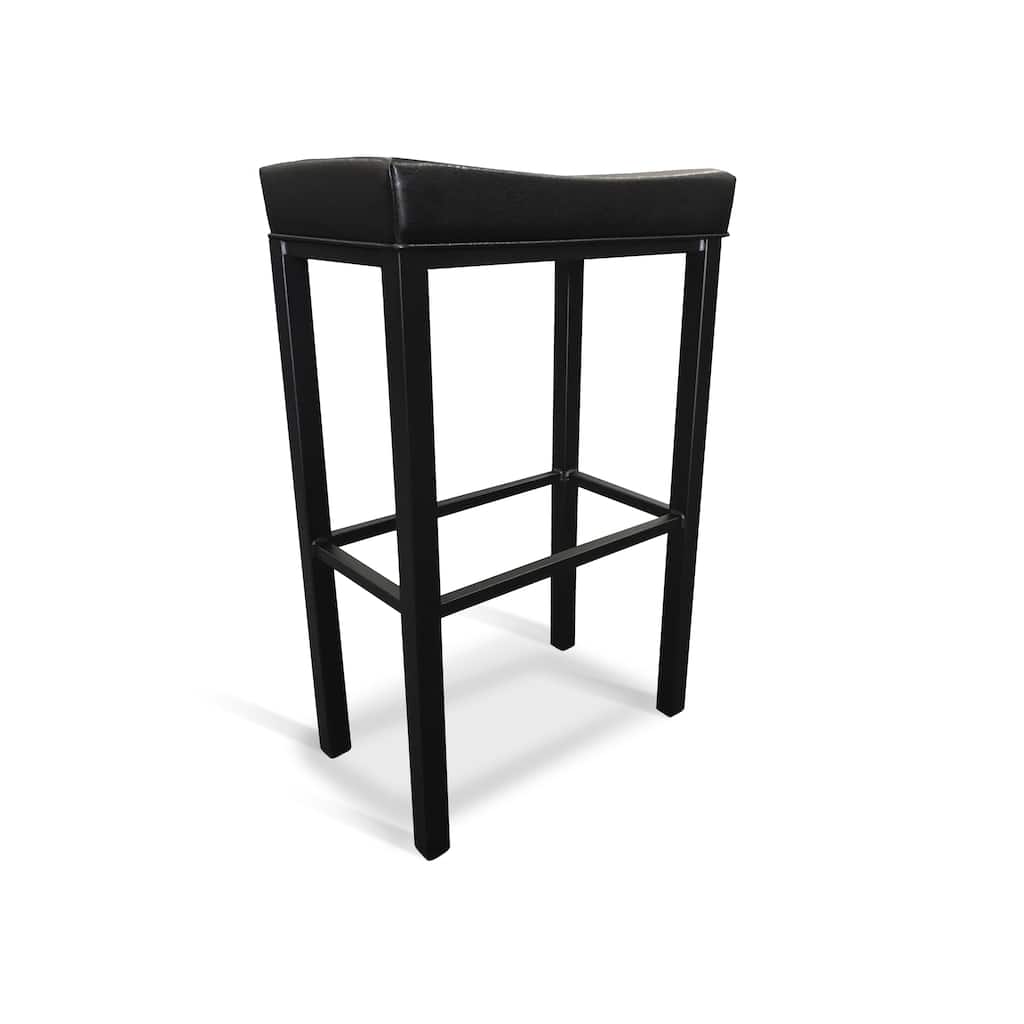 Tempo Furniture Soho Backless Stationary 26" Counterstool/30" Barstool Matte Black Powder Coat Finish by Furnish Theory