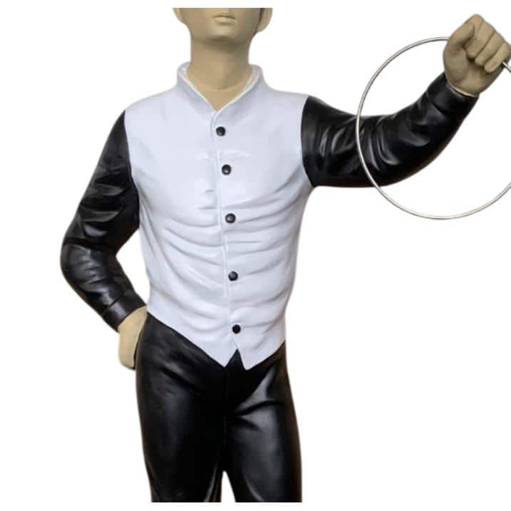 Classic Lawn Jockey Striped Dark Pants Garden Statue