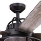 preview thumbnail 11 of 9, Charleston 56 in. New Bronze Outdoor Rod Mount Rustic Ceiling Fan, Reversible Driftwood-Dark Maple Blades, LED Light Kit, Remote