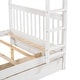 preview thumbnail 38 of 51, Minimalist Style Full Over Full Bunk Bed with Two Storage Drawers,Solid Pine Legs and Strong Durable Frame