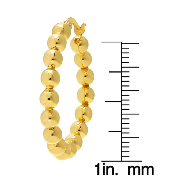 Victoria Townsend Gold Over Sterling Silver Bubble Hoop Earring
