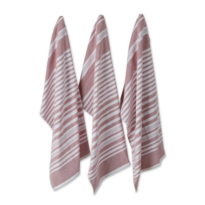 Asst Barn Red French Terry Dishtowel Set/3