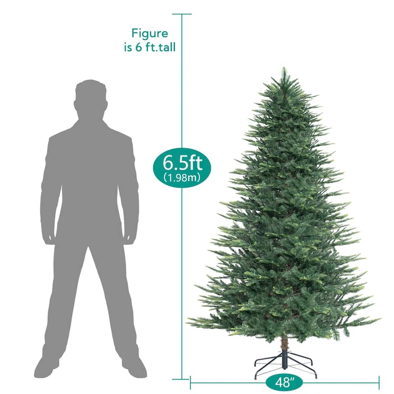 Prelit Artificial Christmas Tree – Realistic Nordic Design with Warm LED Lights for a Cozy Holiday Ambiance