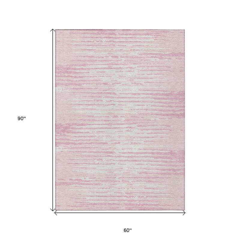 HomeRoots Striped Transitional Rectangle Outdoor Rug