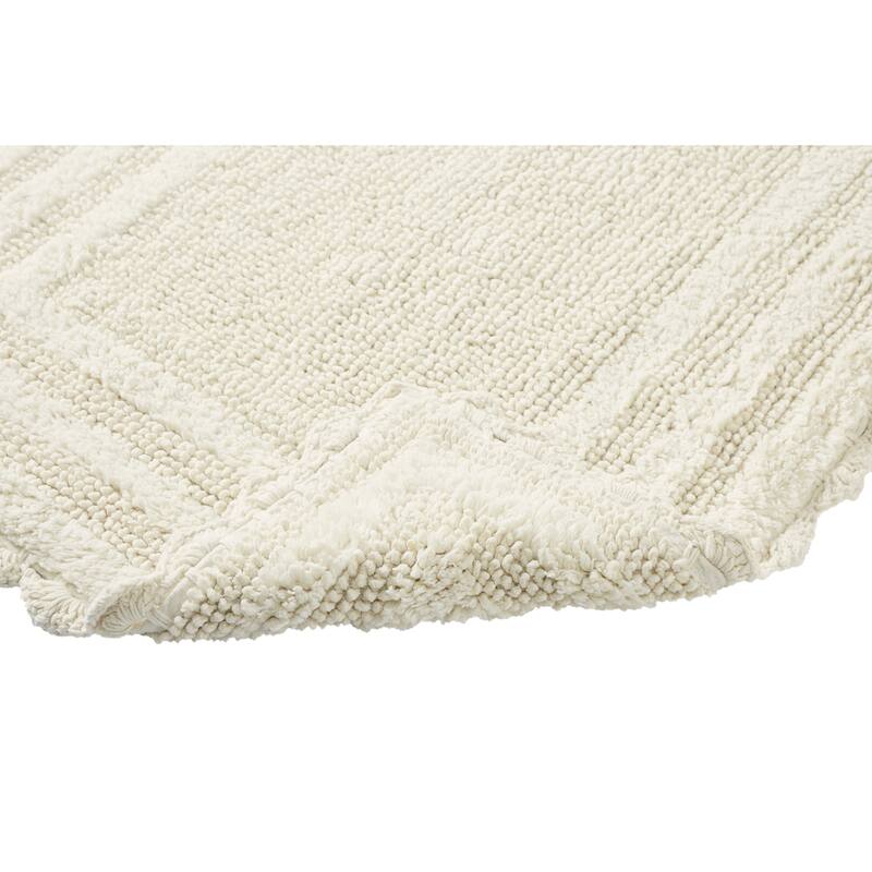 Better Trends Bath Rugs Set 100% Cotton Soft & Water Absorbent Tufted Bathroom Rug for Shower, Sink Bath Mats Lilly Crochet