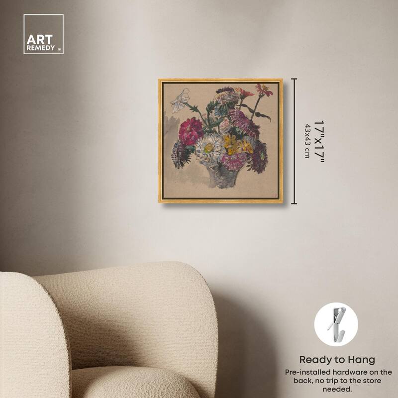Basket of Flowers Canvas by Art Remedy