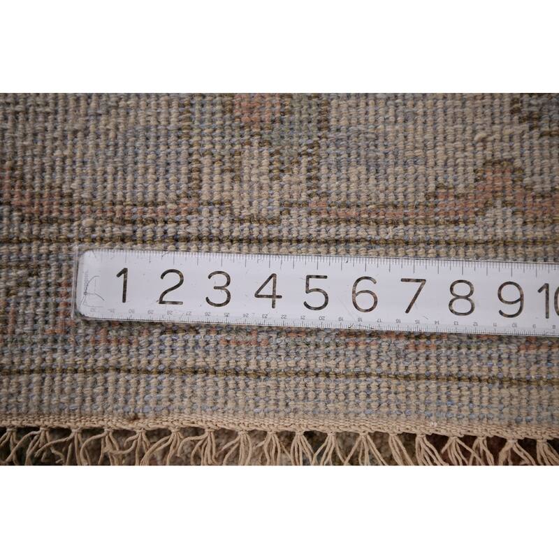 Earth Tone Oushak Indian Area Rug Handmade Oriental Wool Carpet - 7'11"x 10'0"