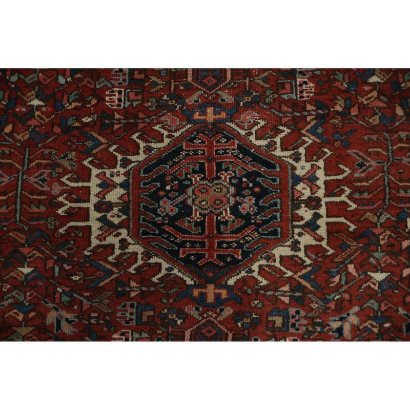 Hand Knotted Oriental 100% Wool Carpet Traditional Tribal Oranges & Rust Gharajeh Area Rug - 6' 4'' X 4' 6''