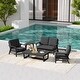 preview thumbnail 80 of 99, 5-Piece Teak Outdoor Conversation Set with Tables.