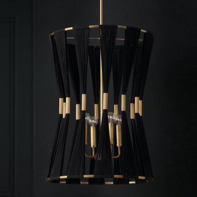 Bianca 19.5" 4-light Patinaed Brass Foyer Pendant