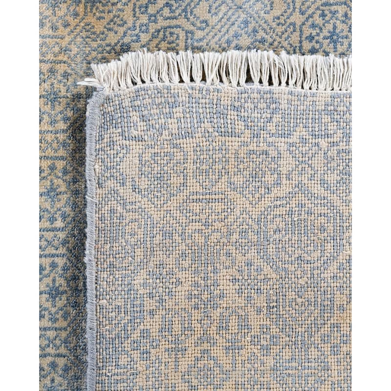 Ikat One-of-a-Kind Hand-Knotted Area Rug, Blue - 8' 1" x 10' 3"