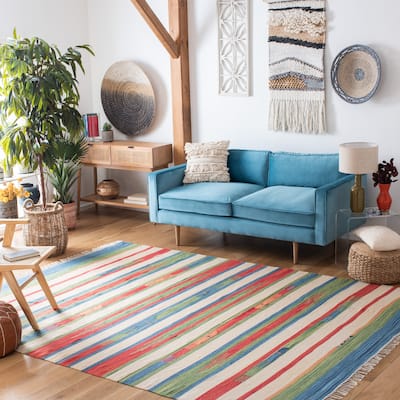 SAFAVIEH Handmade Montauk Carmo Southwestern Cotton Fringe Rug