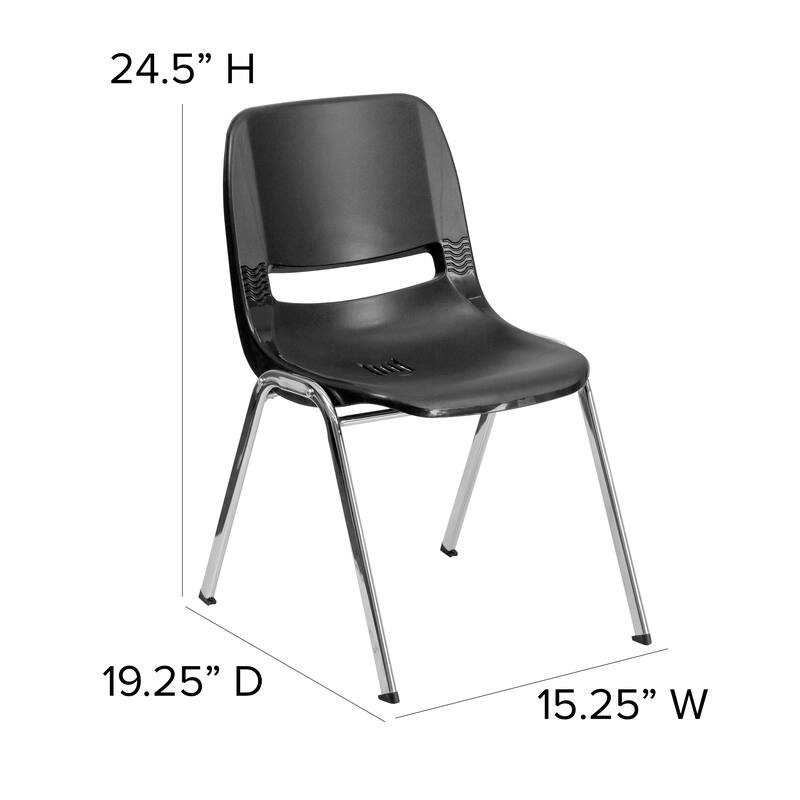 Kid's Ergonomic Shell Stack Chair with 14" Seat Height