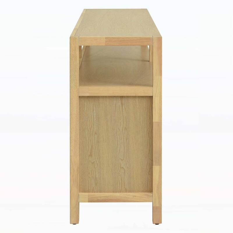 Exquisite Storage Cabinet with Wood Frame and Adjustable Shelves
