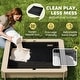 preview thumbnail 32 of 32, Outsunny Kids Sandbox with Cover, Outdoor Wooden Sandbox with Canopy - 41.75" x 41.75" x 47.75"