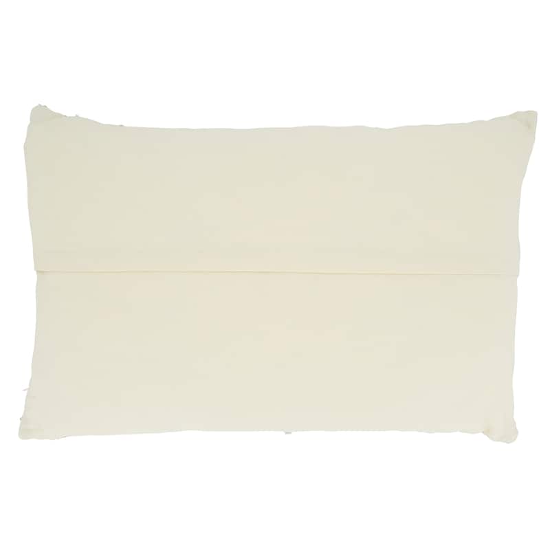Woven Pillow With Line Design