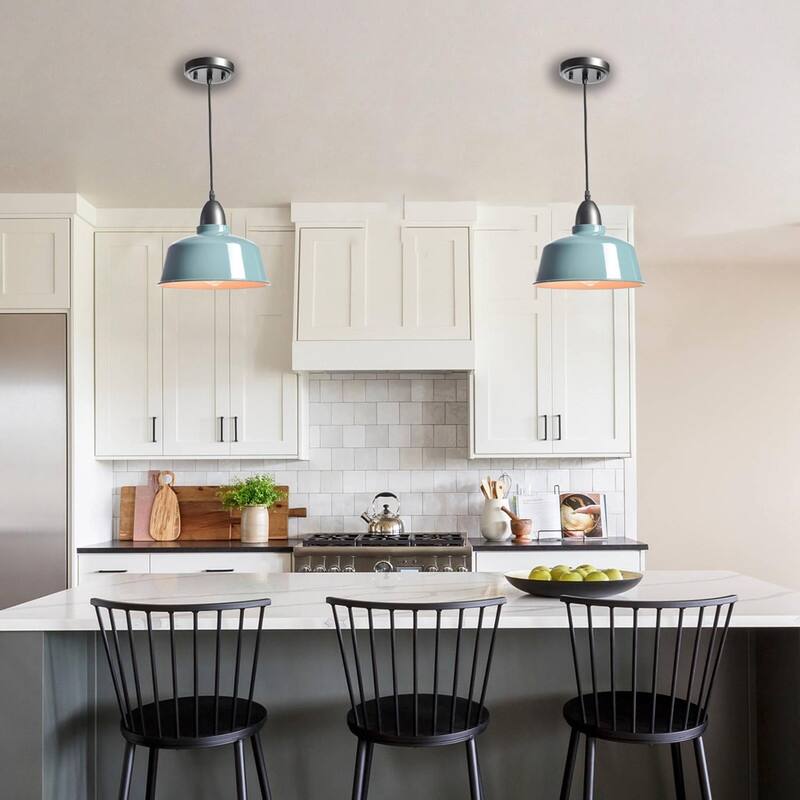 Modern island lights blue pendant lights metal kitchen lamps