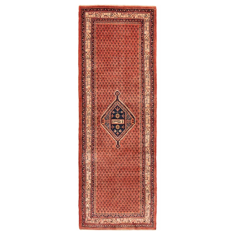 ECARPETGALLERY Hand-knotted Andelz Dark Copper Wool Rug - 3'6 x 10'4 - Dark Copper - 3'6 x 10'4